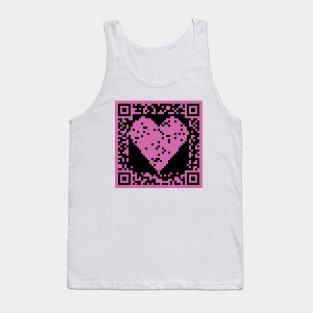 QR Code heart Tank Top